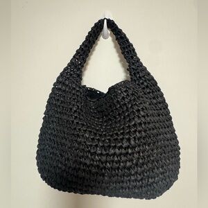 Hat Attack Black Woven Bag